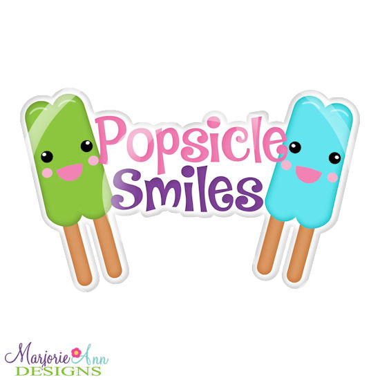 Popsicle Smiles Title SVG Cutting Files + Clipart - Click Image to Close